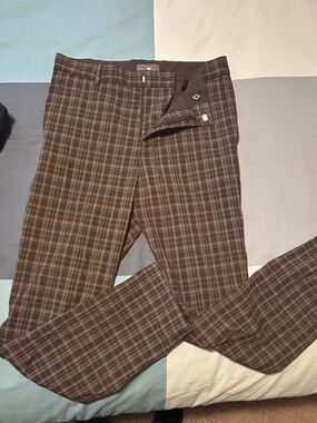 H&M Brown Plaid Men’s Slim Fit Dress Pants